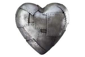 Is something covering the heart? (It could be anything: an armor, material, a wooden cage…)